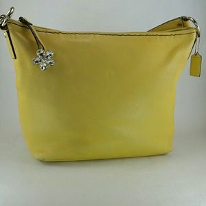Coach Leather  Yellow Purse vintage 💛